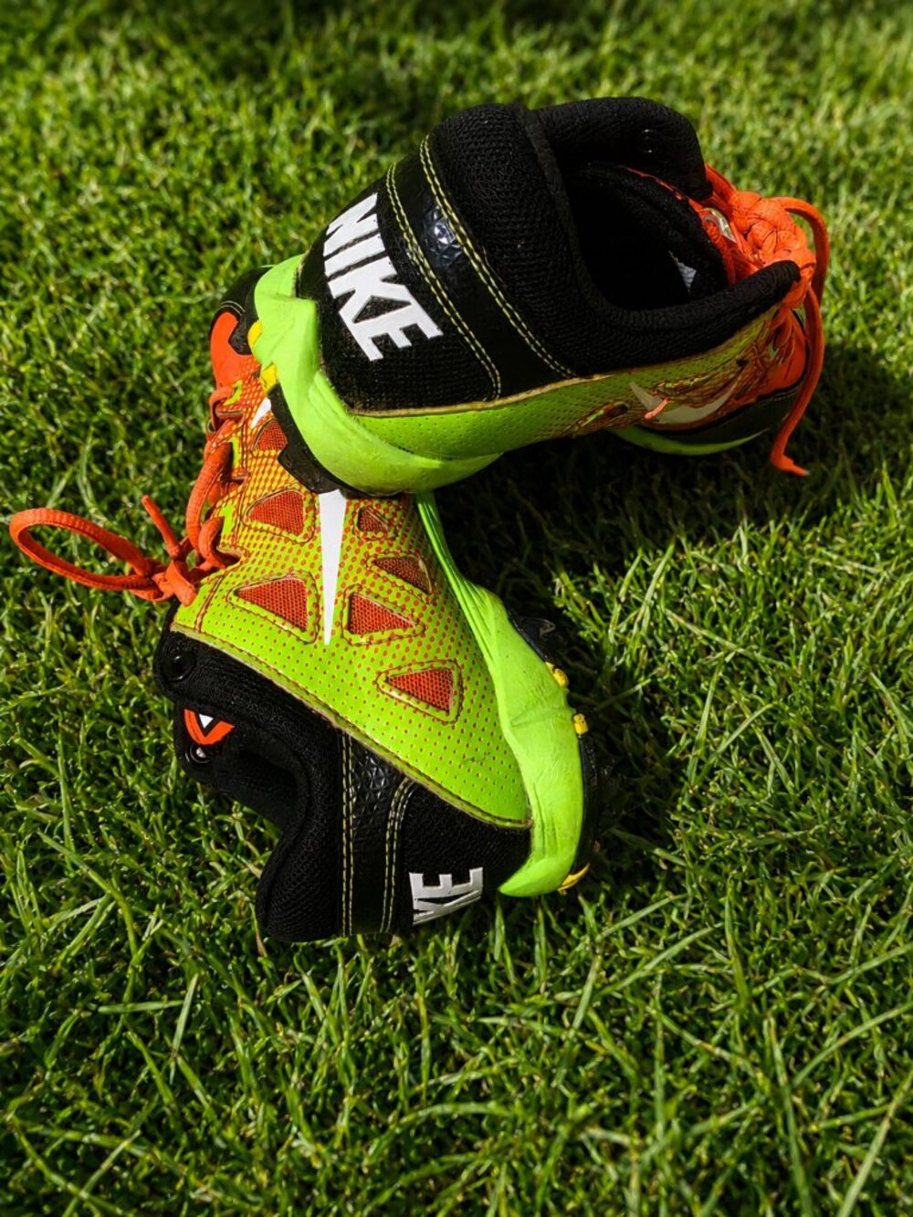 Nike Lime Green Coral Youth 3.5Y Cleats Black Green Expand High Demand